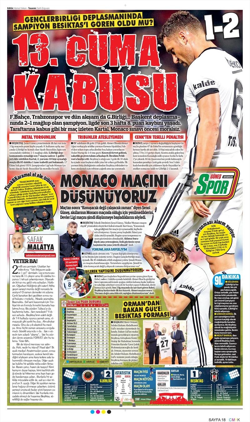 14 Ekim 2017 | Gazetelerin Beşiktaş Manşetleri - Görsel 12