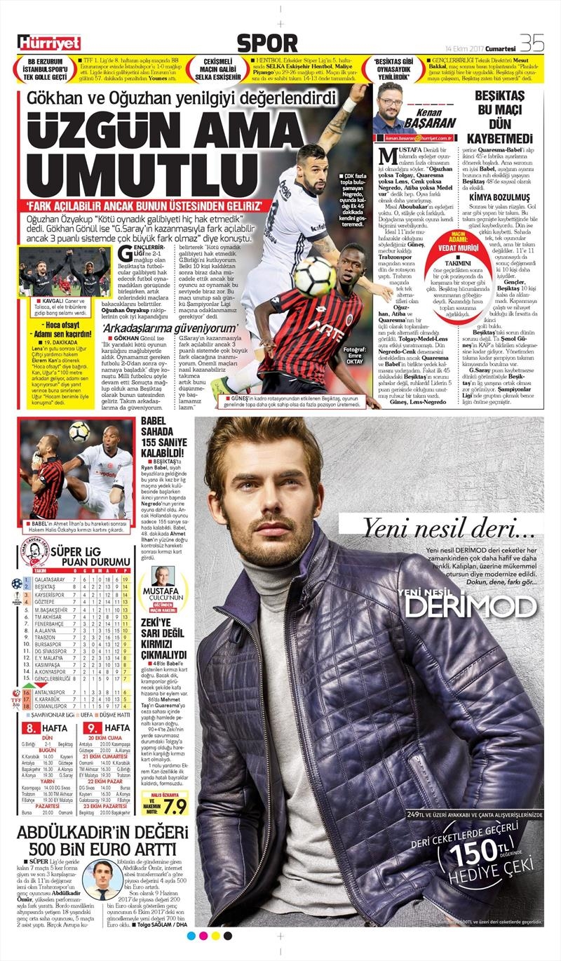 14 Ekim 2017 | Gazetelerin Beşiktaş Manşetleri - Görsel 18