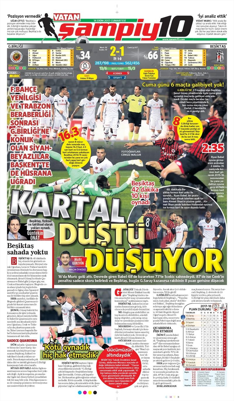 14 Ekim 2017 | Gazetelerin Beşiktaş Manşetleri - Görsel 24