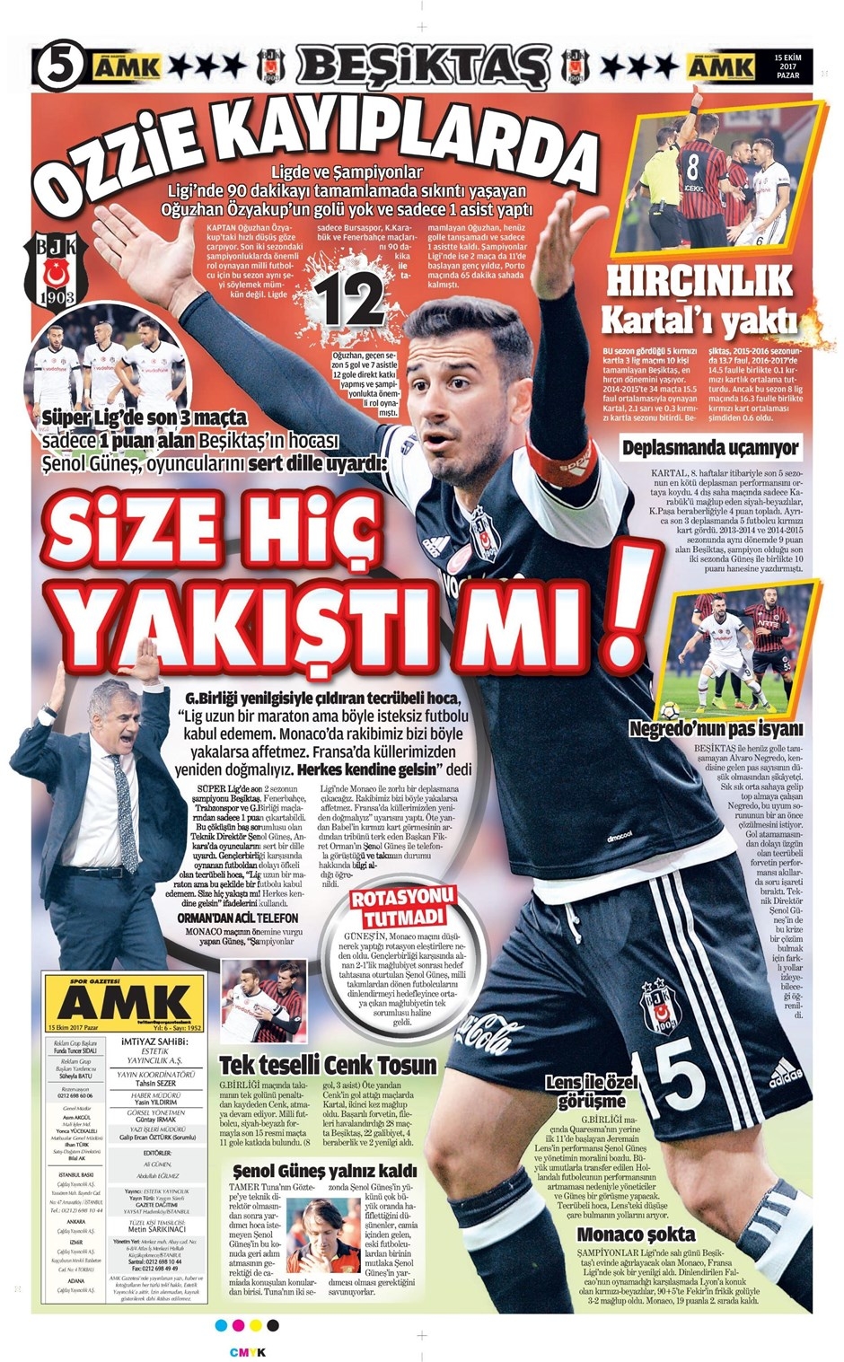 15 Ekim 2017 | Gazetelerin Beşiktaş Manşetleri - Görsel 4