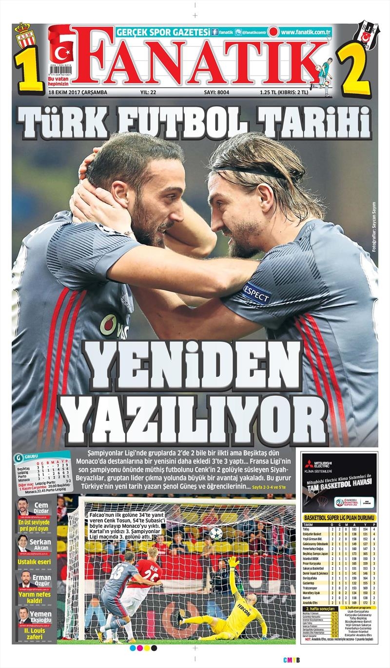 18 Ekim 2017 | Gazetelerin Beşiktaş Manşetleri - Görsel 5
