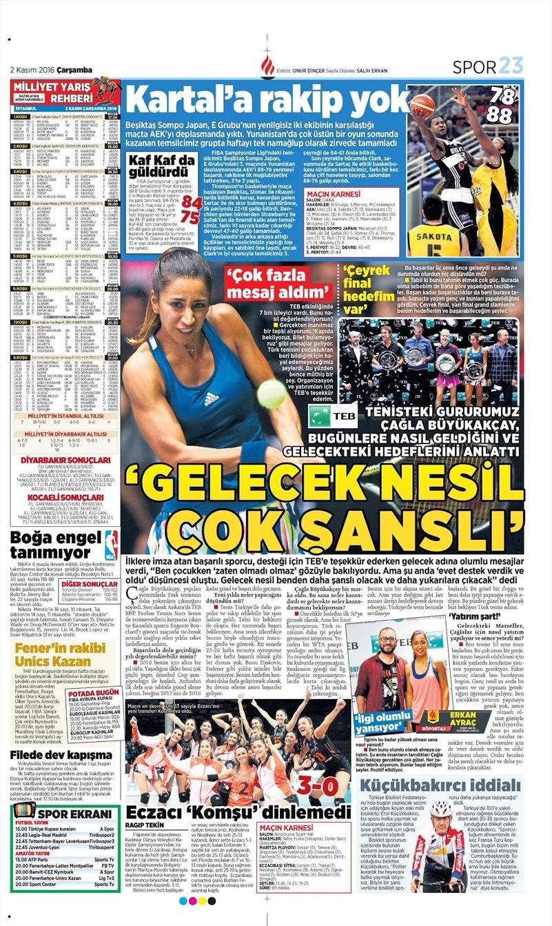 2 Kasım 2016 | Gazetelerin Beşiktaş sayfaları - Görsel 18