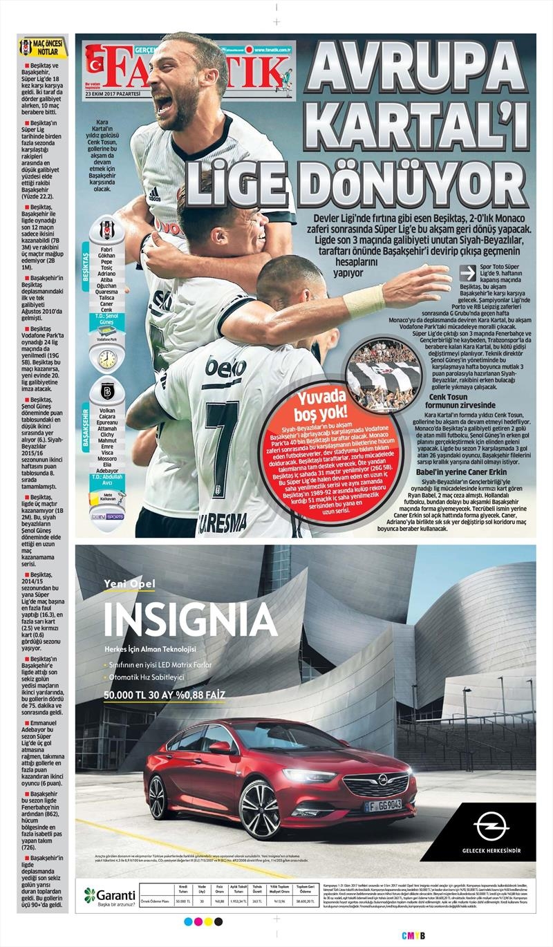 23 Ekim 2017 | Gazetelerin Beşiktaş Manşetleri - Görsel 4