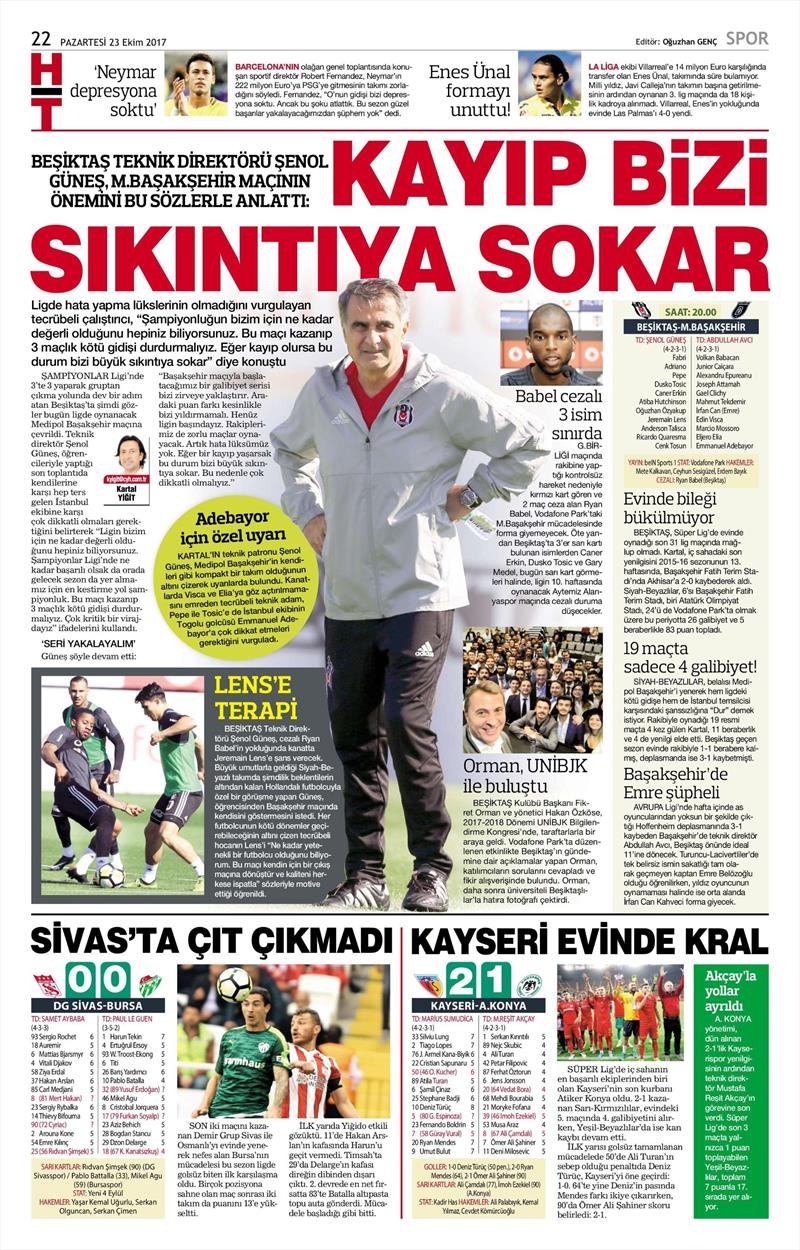 23 Ekim 2017 | Gazetelerin Beşiktaş Manşetleri - Görsel 7