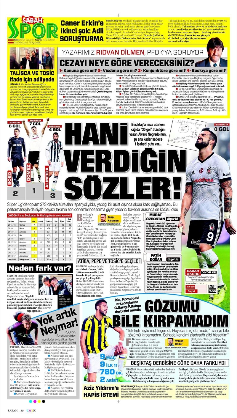 26 Ekim 2017 | İşte gazetelerin Beşiktaş manşetleri - Görsel 4