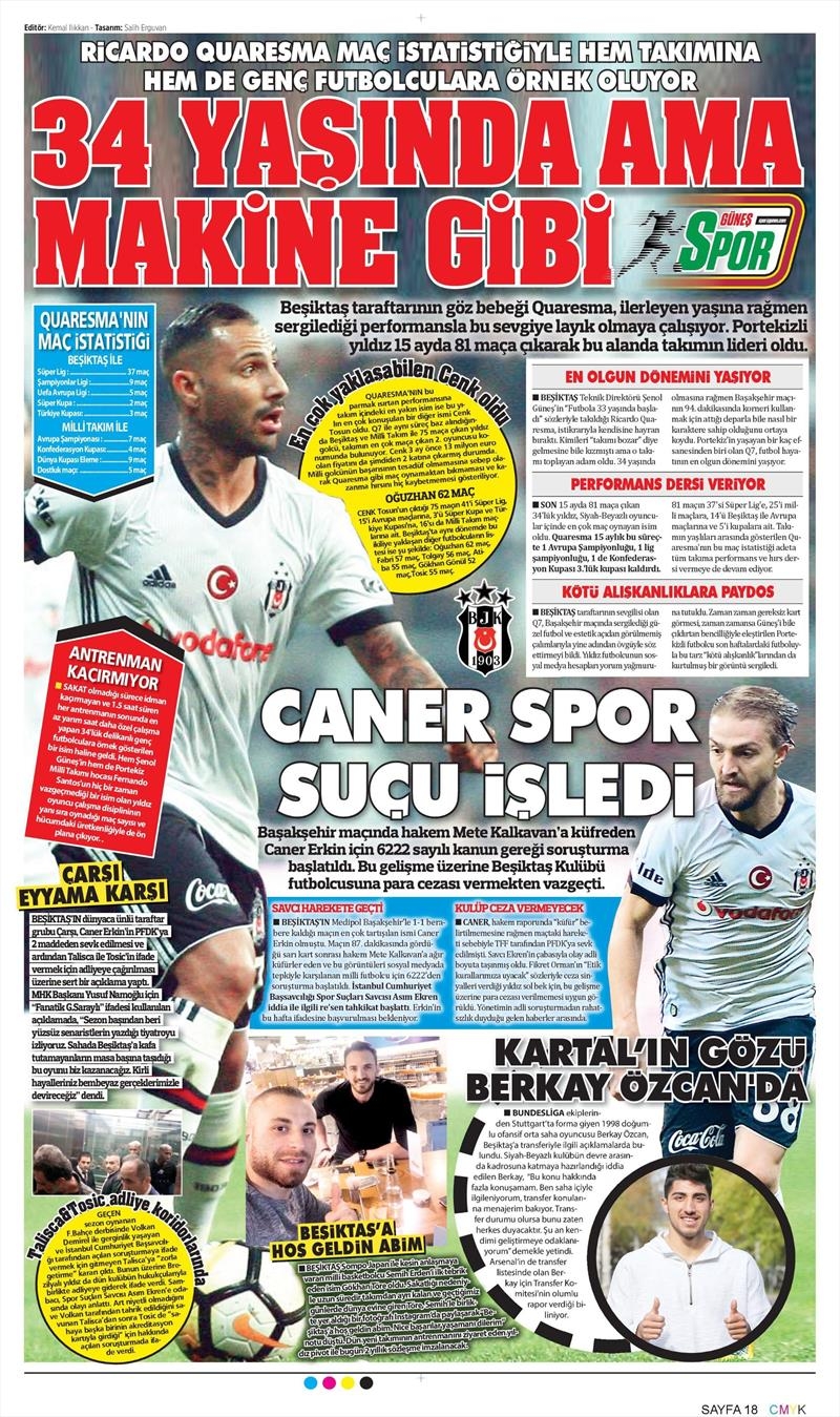 26 Ekim 2017 | İşte gazetelerin Beşiktaş manşetleri - Görsel 6