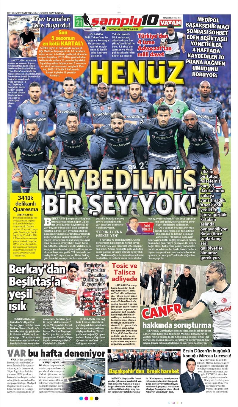 26 Ekim 2017 | İşte gazetelerin Beşiktaş manşetleri - Görsel 7