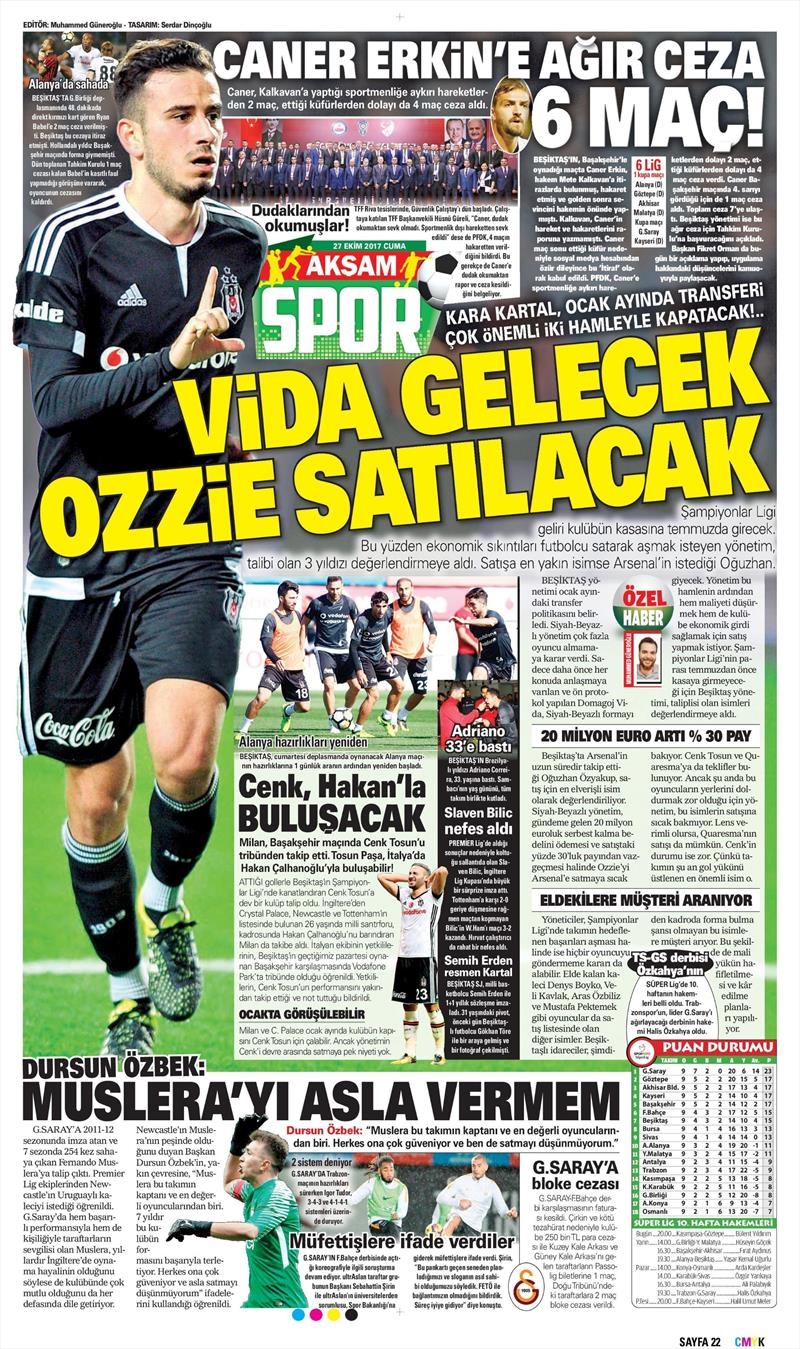 27 Ekim 2017 | İşte gazetelerin Beşiktaş manşetleri - Görsel 2