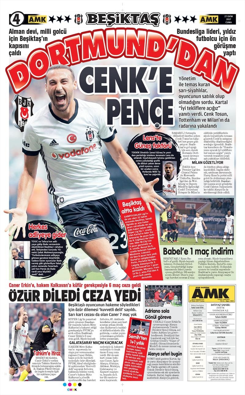27 Ekim 2017 | İşte gazetelerin Beşiktaş manşetleri - Görsel 7