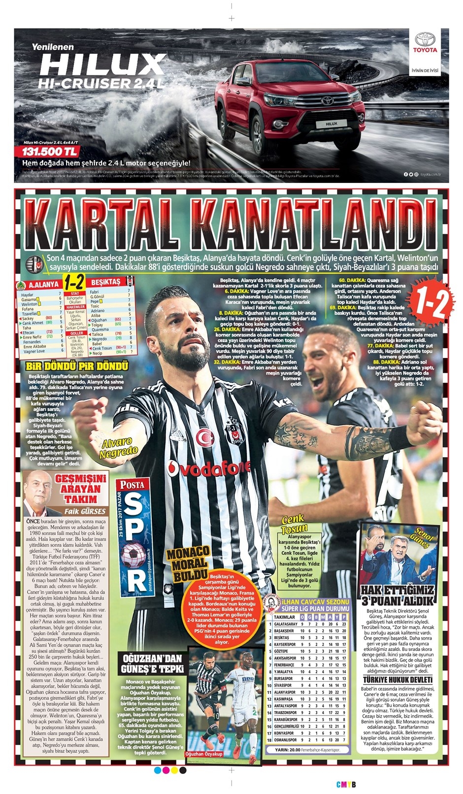 29 Ekim 2017 | İşte gazetelerin Beşiktaş manşetleri - Görsel 1