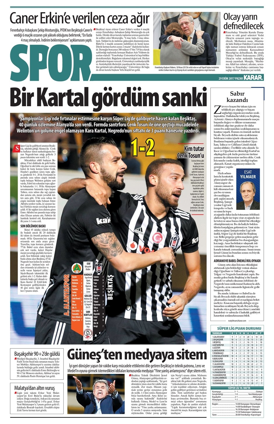 29 Ekim 2017 | İşte gazetelerin Beşiktaş manşetleri - Görsel 2