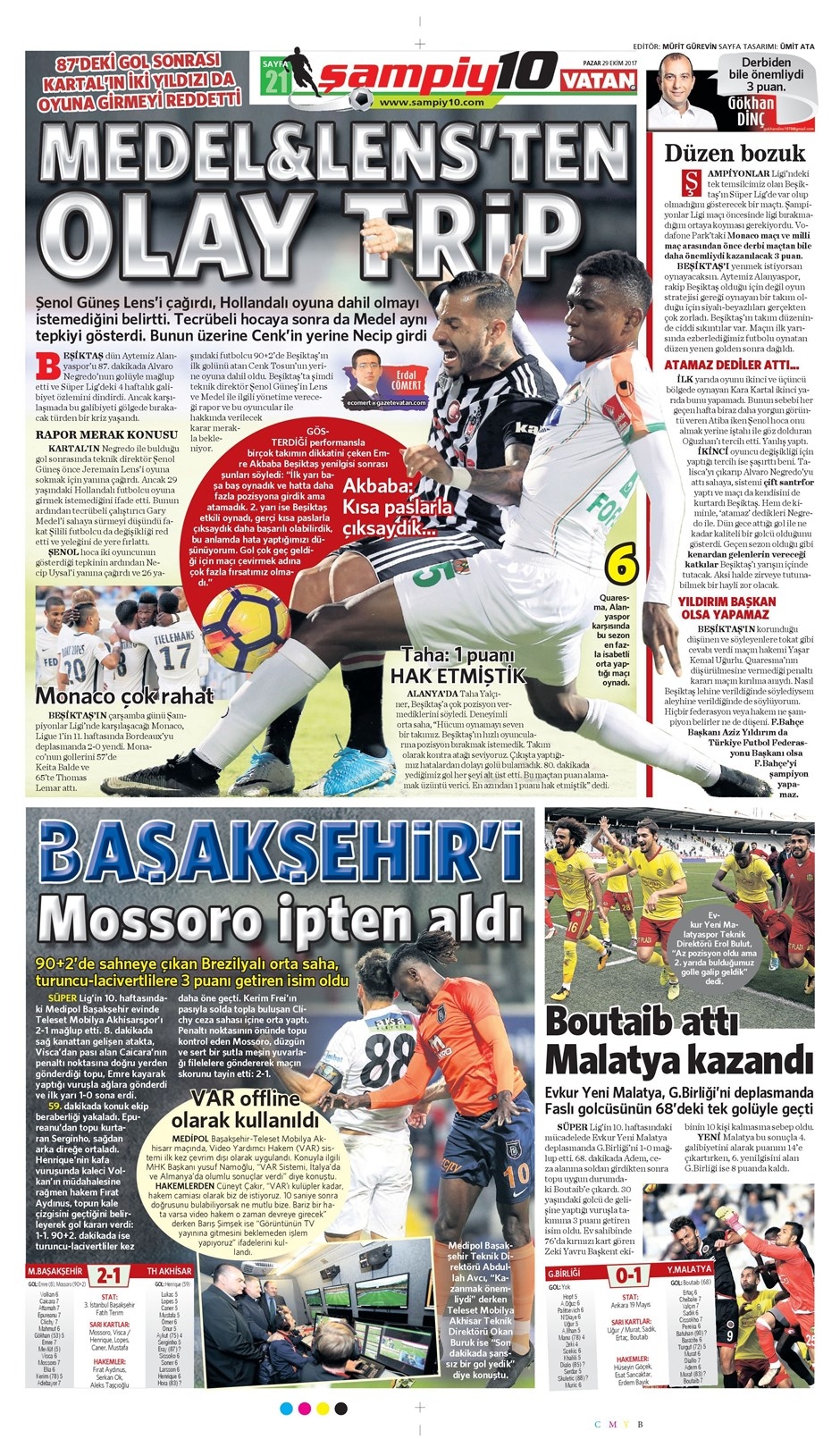 29 Ekim 2017 | İşte gazetelerin Beşiktaş manşetleri - Görsel 3