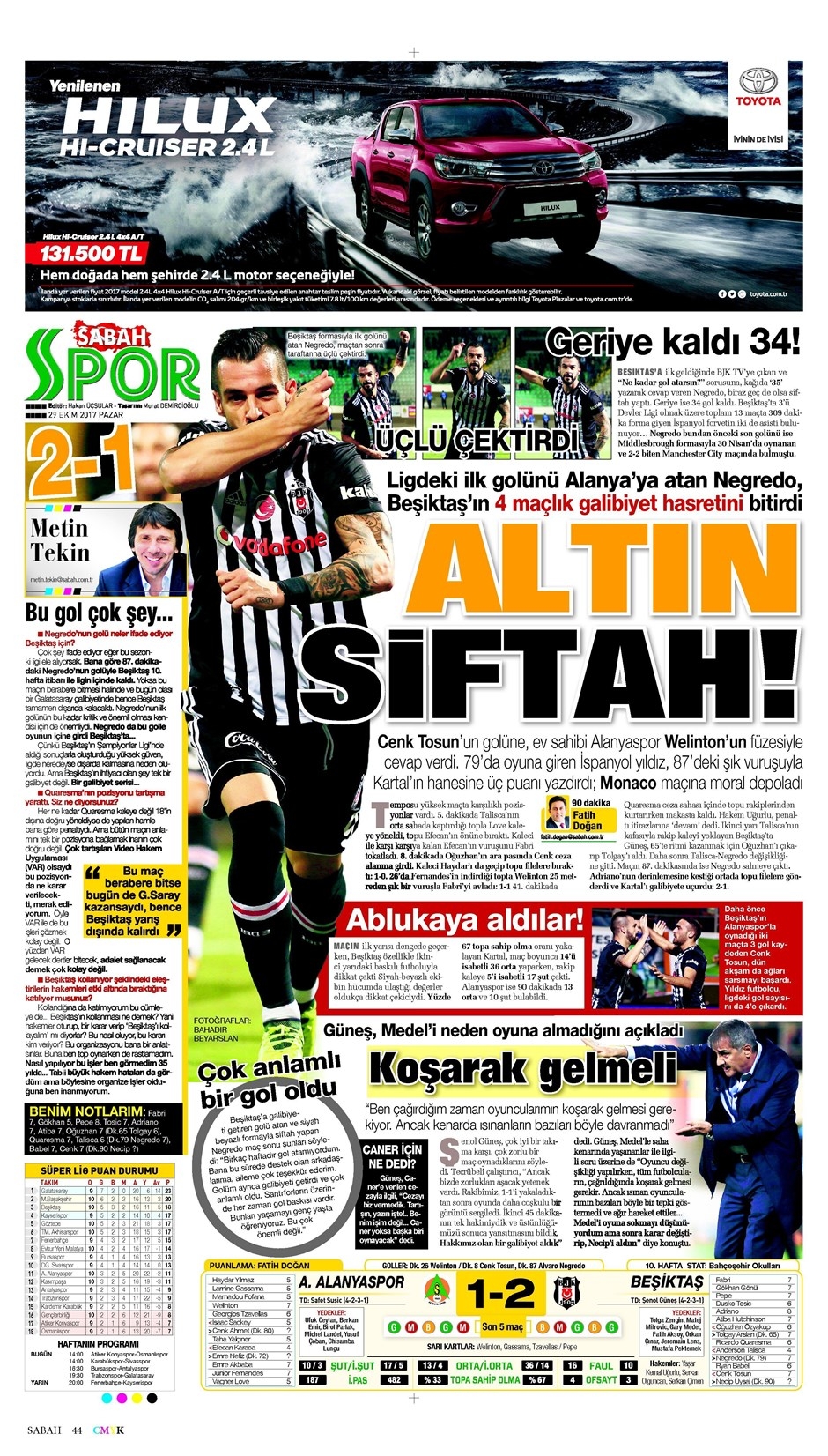 29 Ekim 2017 | İşte gazetelerin Beşiktaş manşetleri - Görsel 5