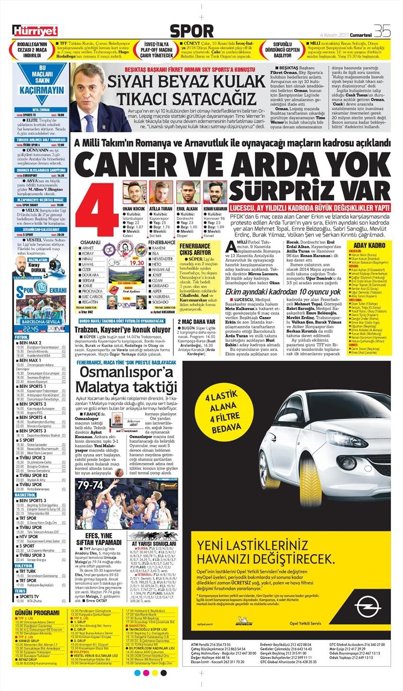 04 Kasım 2017 | Gazetelerin Beşiktaş Manşetleri - Görsel 7