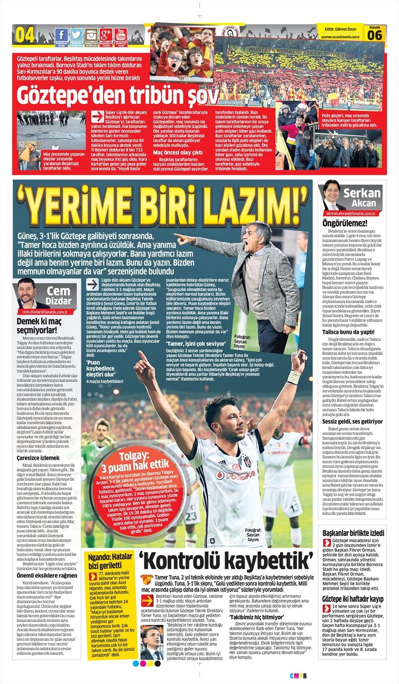 06 Kasım 207 | İşte gazetelerin Beşiktaş manşetleri - Görsel 19