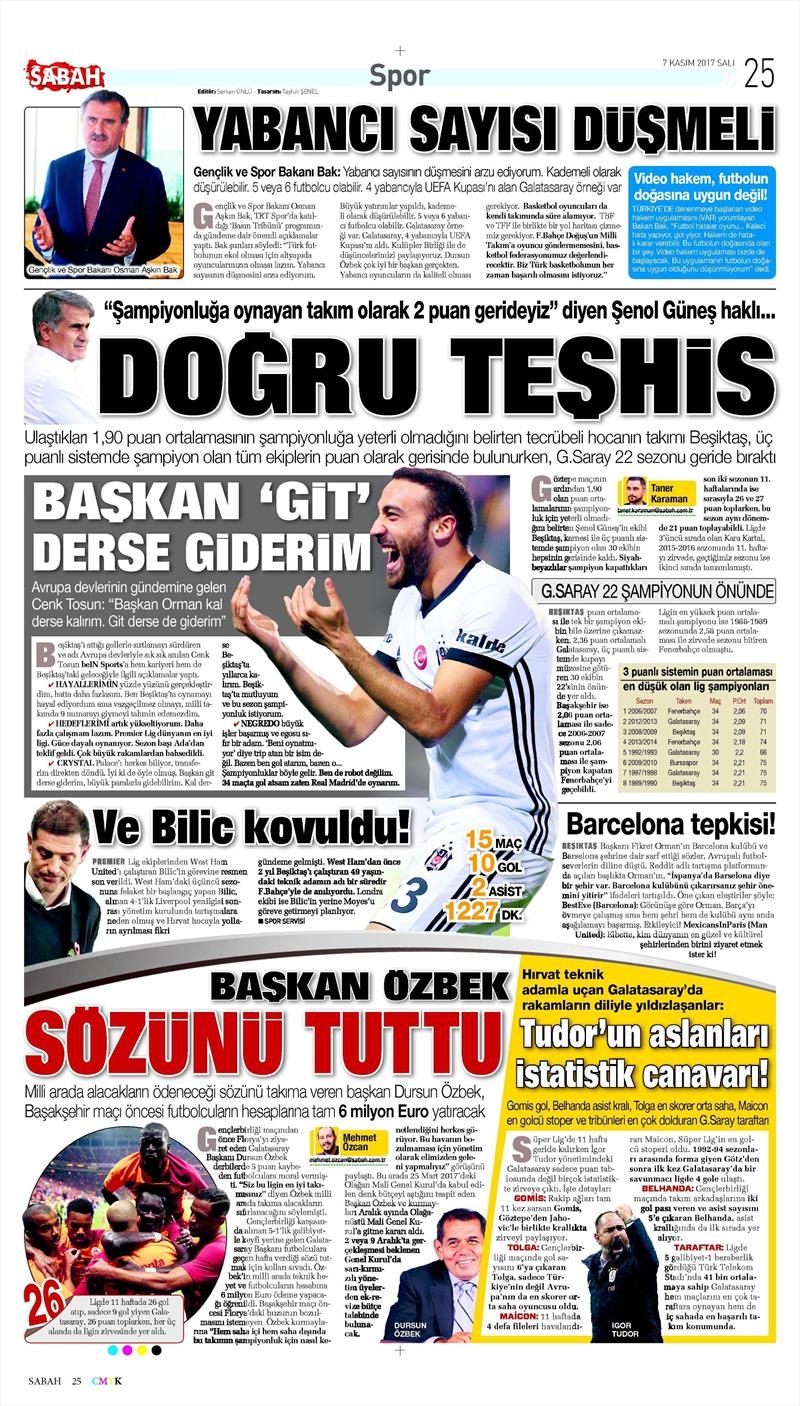 07 Kasım 207 | İşte gazetelerin Beşiktaş manşetleri - Görsel 9