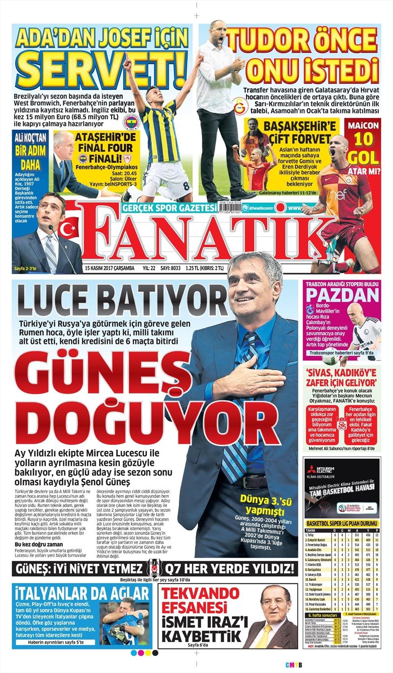 15 Kasım 2017 | Gazetelerin Beşiktaş Manşetleri - Görsel 2
