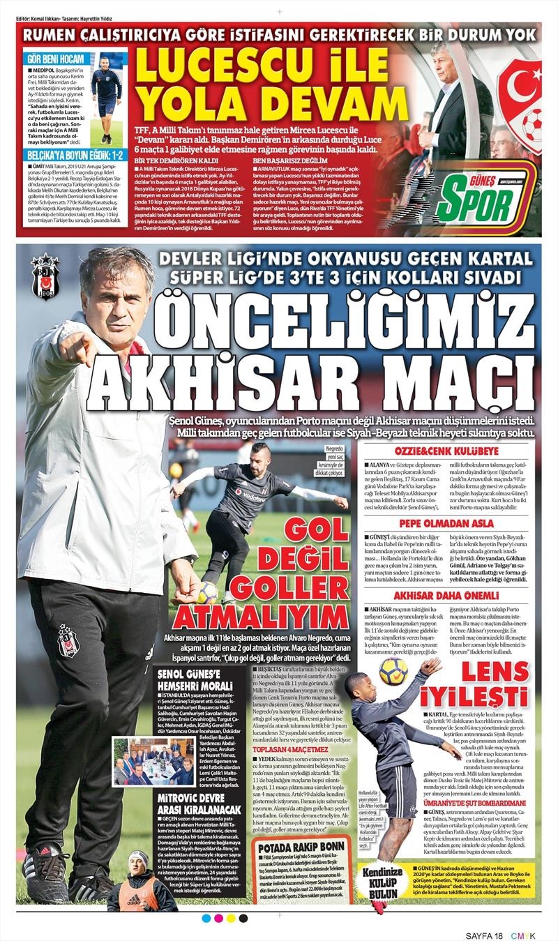 15 Kasım 2017 | Gazetelerin Beşiktaş Manşetleri - Görsel 5