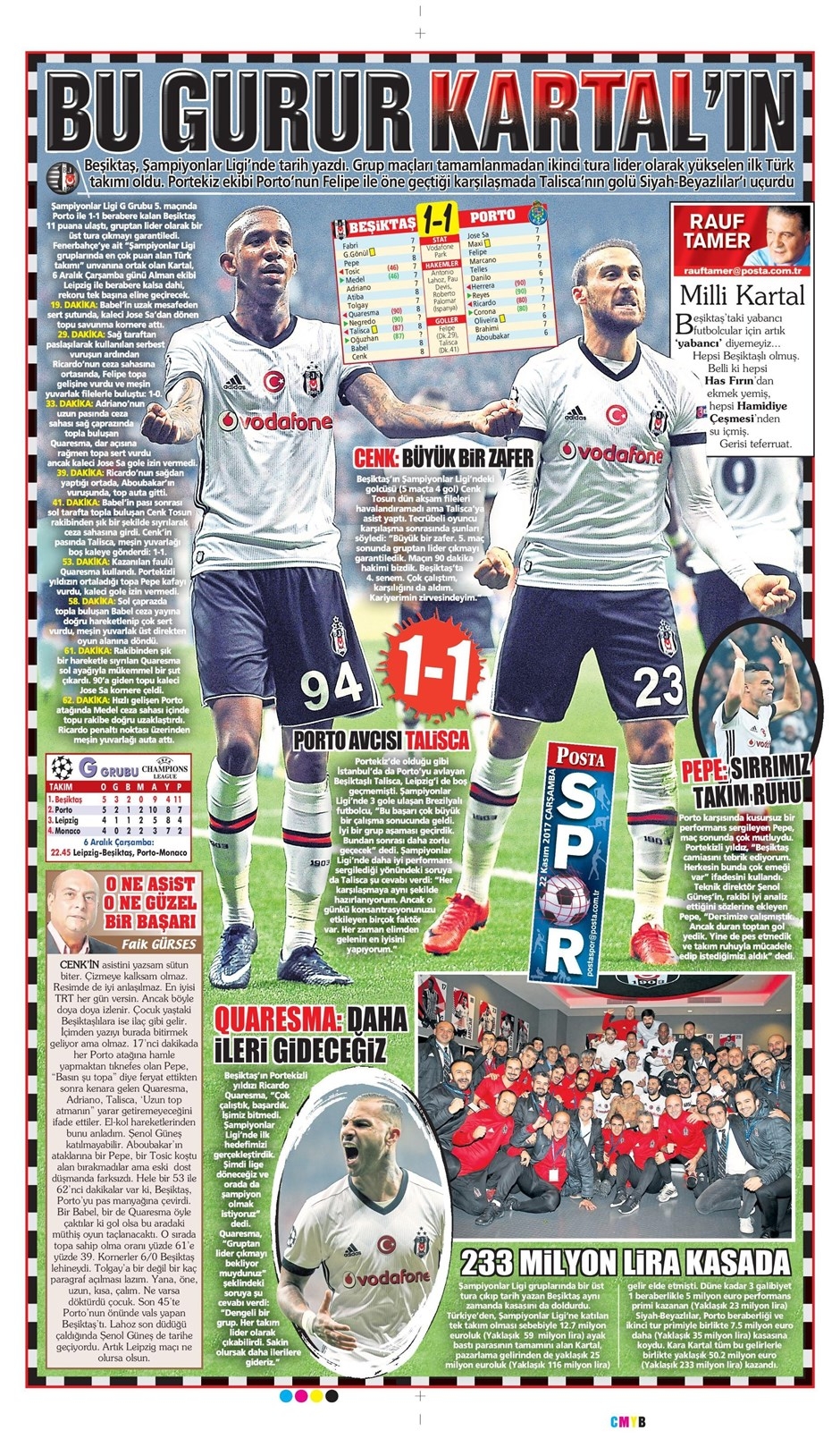 22 Kasım 2017 | Gazetelerin Beşiktaş Manşetleri - Görsel 10