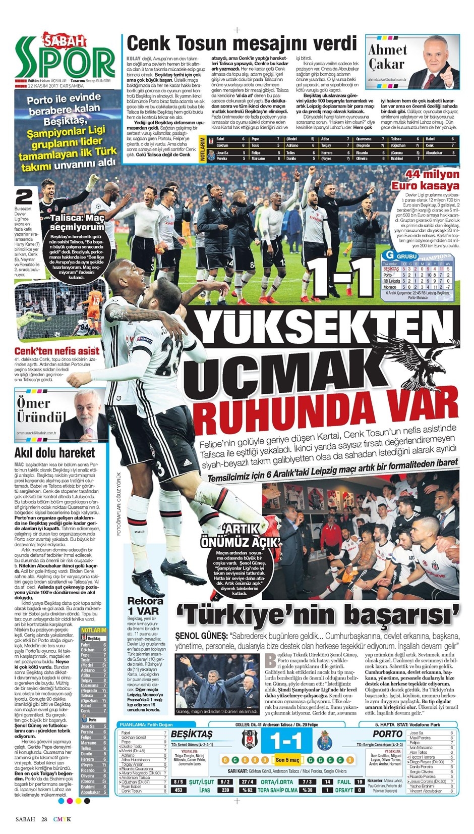 22 Kasım 2017 | Gazetelerin Beşiktaş Manşetleri - Görsel 11