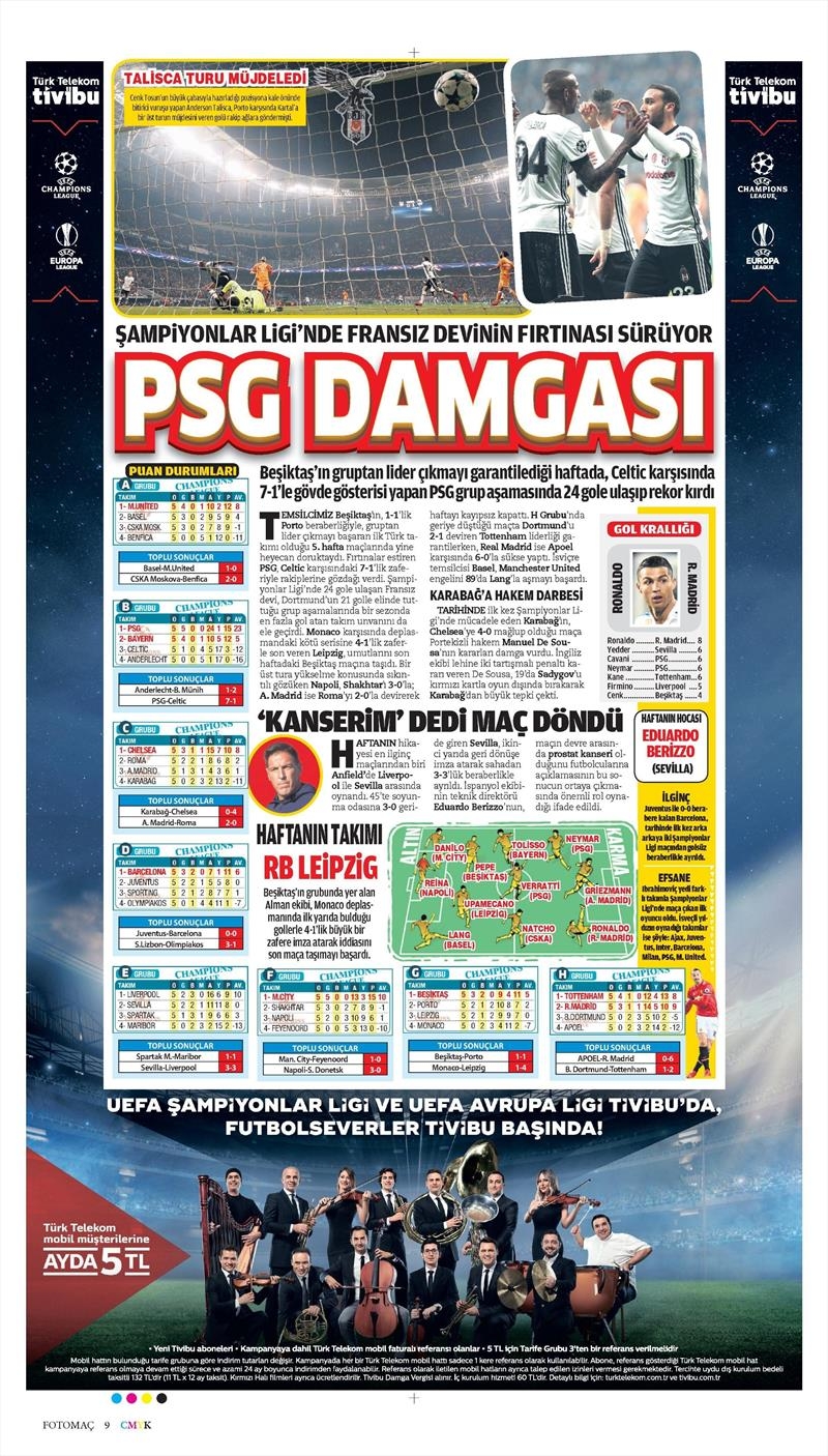 24 Kasım 2017 | Gazetelerin Beşiktaş Manşetleri - Görsel 5