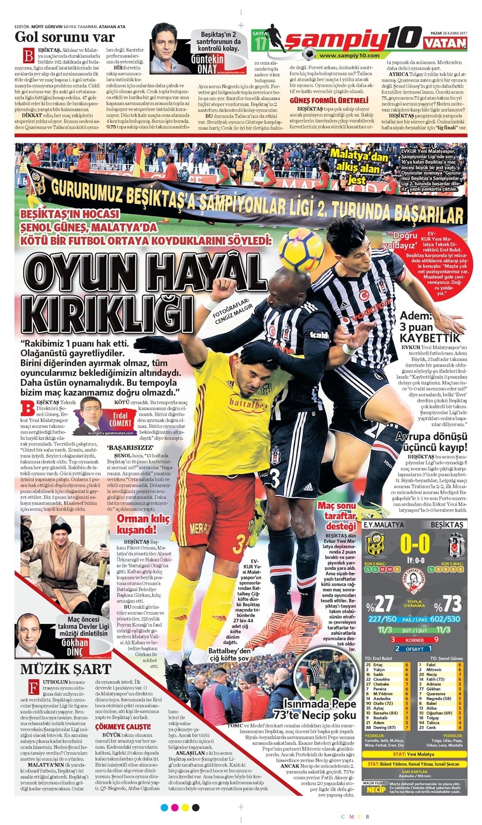26 Kasım 2017 | Gazetelerin Beşiktaş Manşetleri - Görsel 6