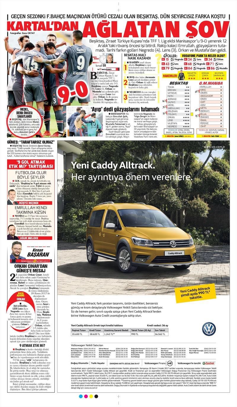 29 Kasım 2017 | Gazetelerin Beşiktaş Manşetleri - Görsel 6