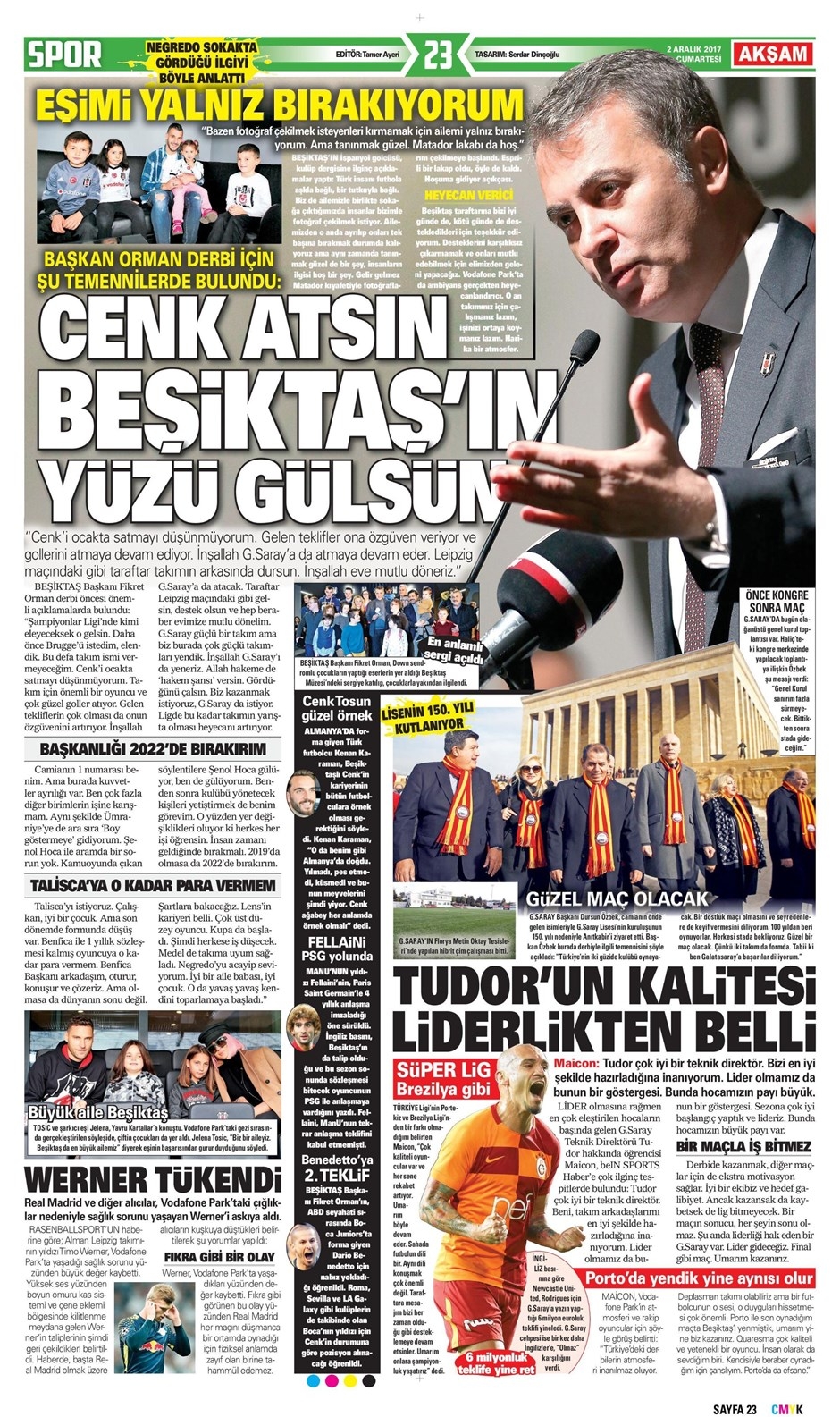 2 Aralık 2017 | Gazetelerin Beşiktaş Manşetleri - Görsel 3