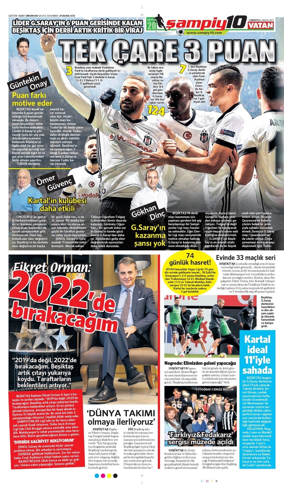 2 Aralık 2017 | Gazetelerin Beşiktaş Manşetleri - Görsel 6
