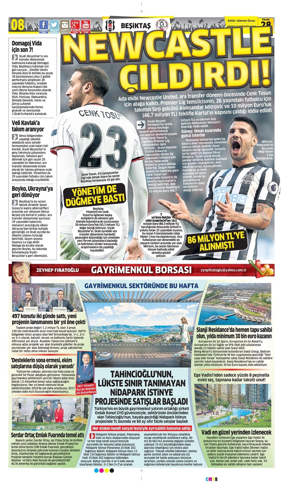 2 Aralık 2017 | Gazetelerin Beşiktaş Manşetleri - Görsel 8