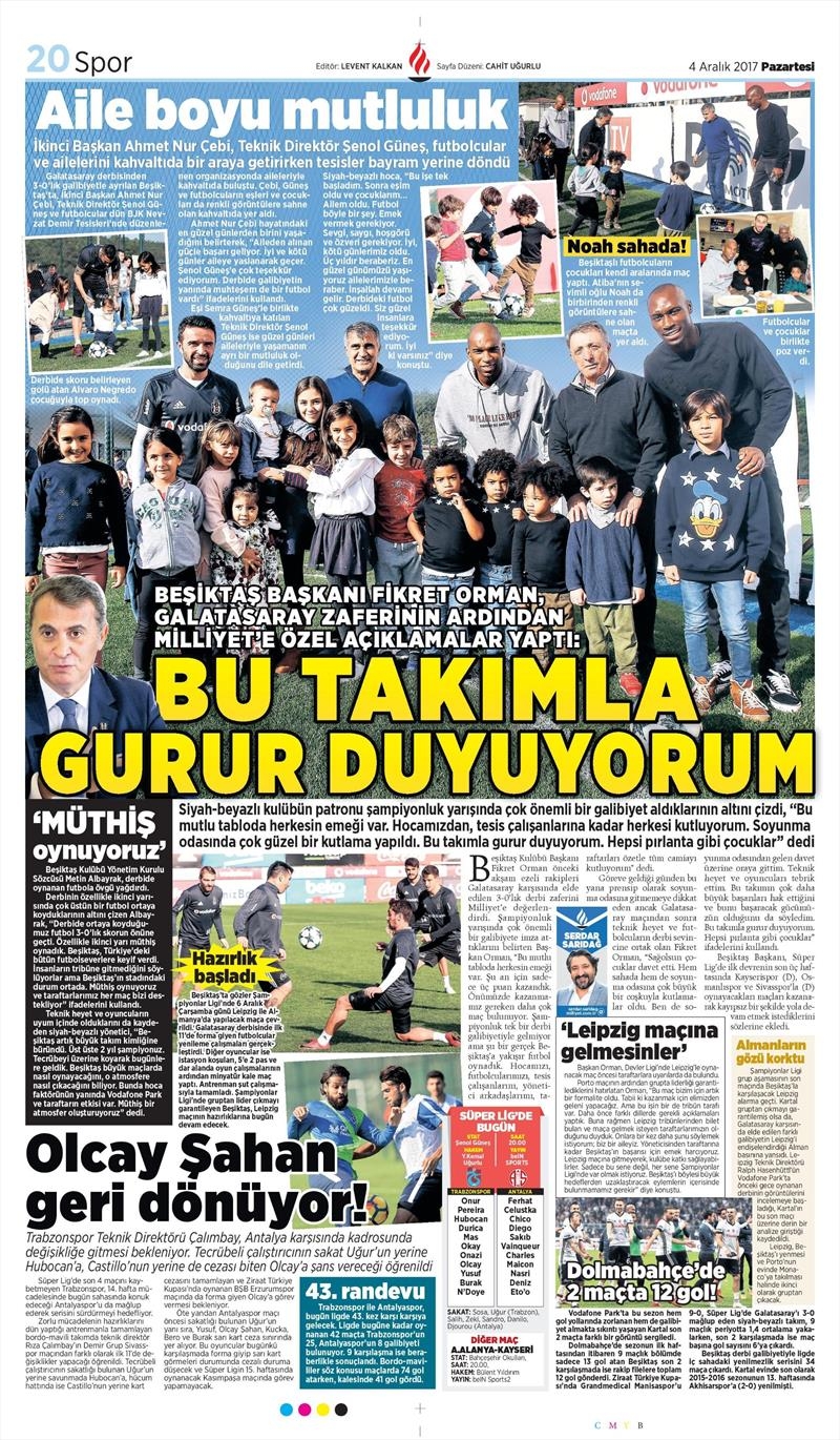 04 Aralık 2017 | Gazetelerin Beşiktaş Manşetleri - Görsel 11