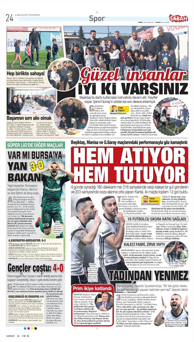 04 Aralık 2017 | Gazetelerin Beşiktaş Manşetleri - Görsel 13