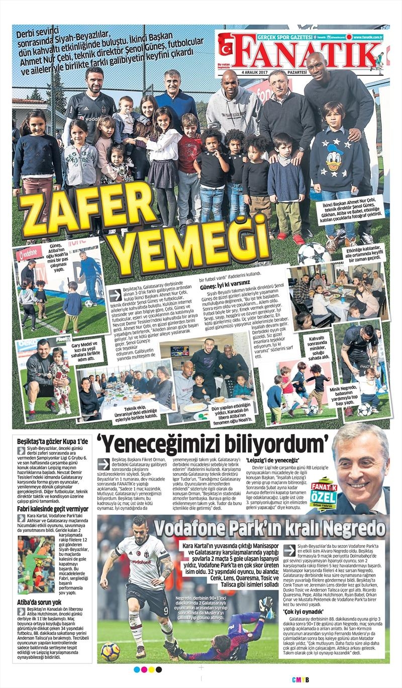 04 Aralık 2017 | Gazetelerin Beşiktaş Manşetleri - Görsel 5