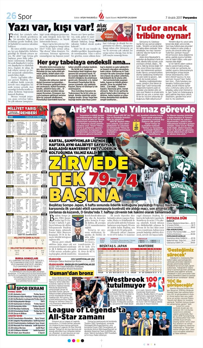 07 Kasım 2017 | Gazetelerin Beşiktaş Manşetleri - Görsel 16
