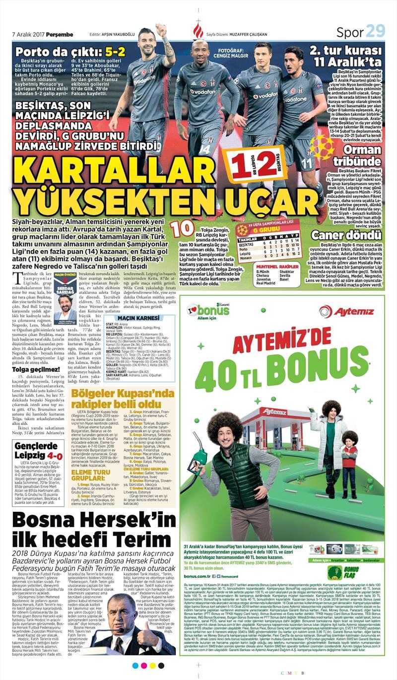 07 Kasım 2017 | Gazetelerin Beşiktaş Manşetleri - Görsel 17