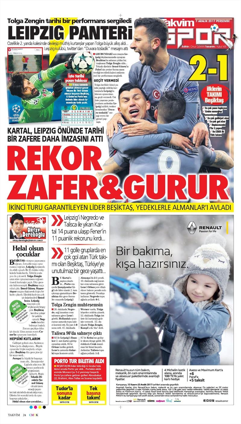07 Kasım 2017 | Gazetelerin Beşiktaş Manşetleri - Görsel 21