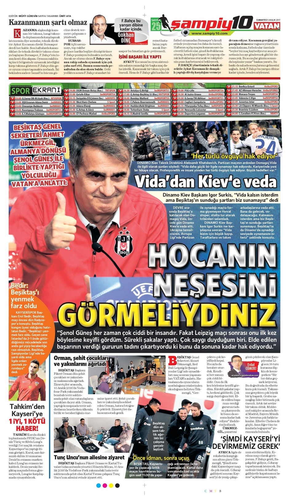 9 Aralık 2017 | Gazetelerin Beşiktaş Manşetleri - Görsel 2