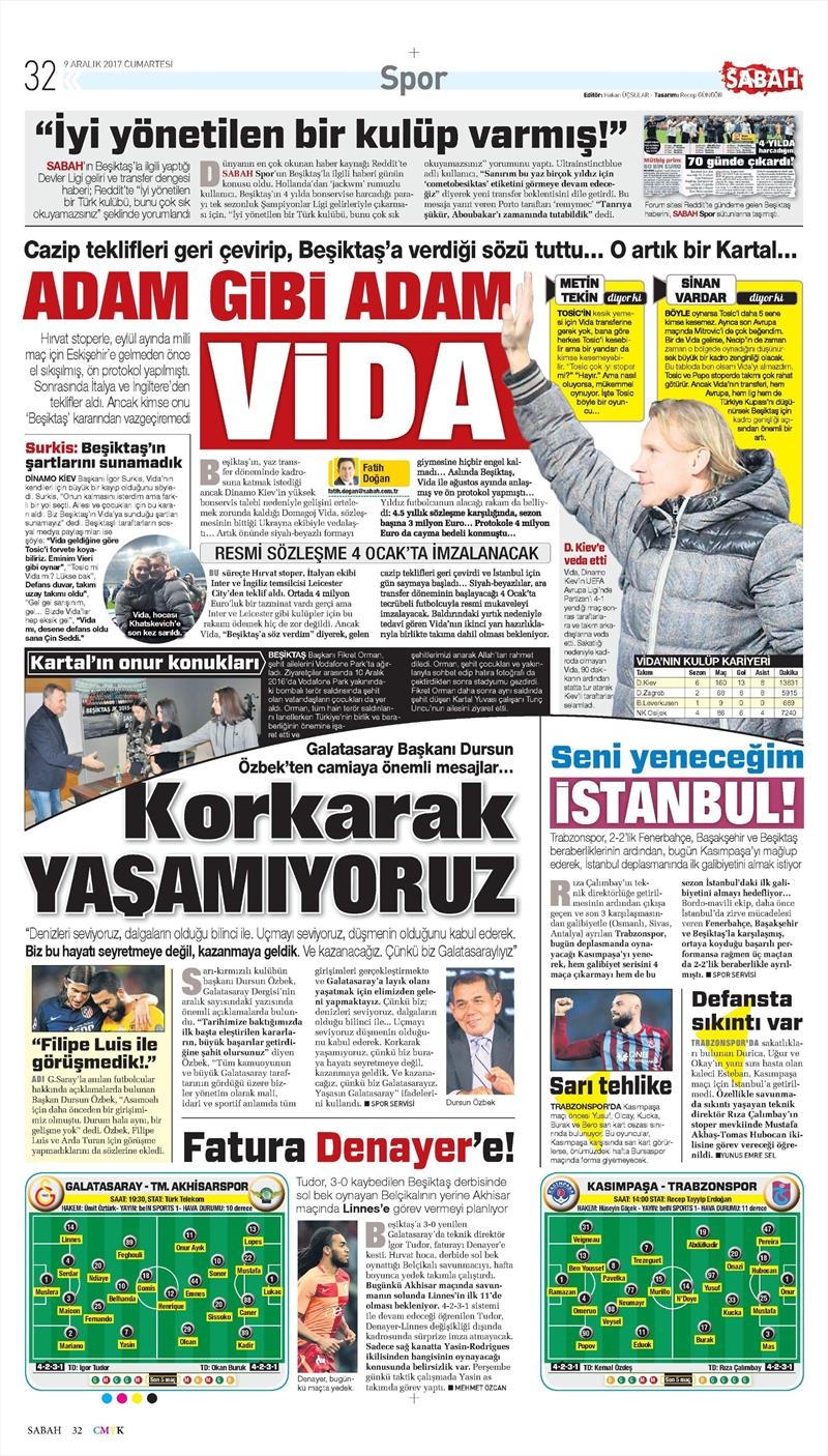 9 Aralık 2017 | Gazetelerin Beşiktaş Manşetleri - Görsel 7
