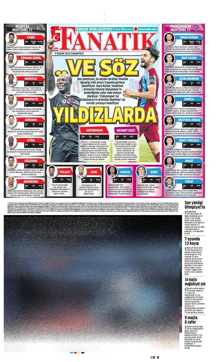 5 Kasım 2016 | Gazetelerin Beşiktaş sayfaları - Görsel 8