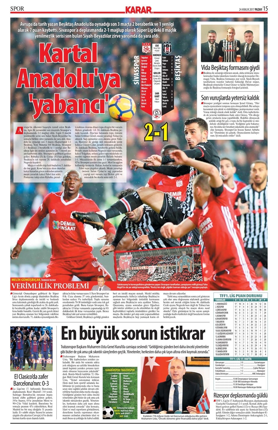 24 Aralık 2017 | Gazetelerin Beşiktaş Manşetleri - Görsel 2