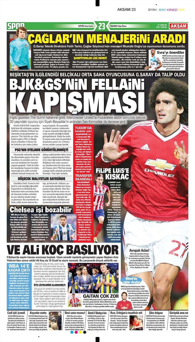 31 Aralık 2017 | Gazetelerin Beşiktaş Manşetleri - Görsel 5