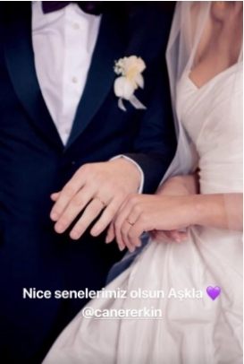 Caner Erkin & Şükran Ovalı çifti, evliliklerinin birinci yılını kutluyor ❤ - Görsel 3