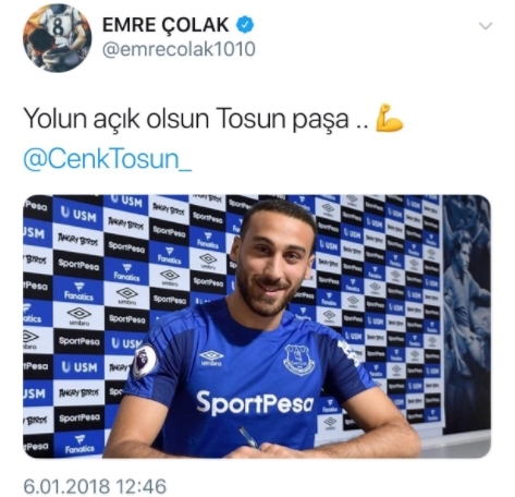 Cenk Tosun’a gelen tebrik ve destek mesajları. Tayyip Erdoğan’dan Hidayet Türkoğlu’na, Arda Turan’dan Burak Yılmaz’a... TFF unuttu mu? - Görsel 26