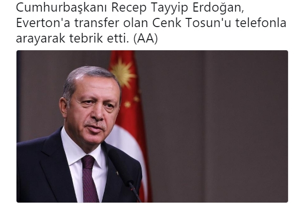 Cenk Tosun’a gelen tebrik ve destek mesajları. Tayyip Erdoğan’dan Hidayet Türkoğlu’na, Arda Turan’dan Burak Yılmaz’a... TFF unuttu mu? - Görsel 36