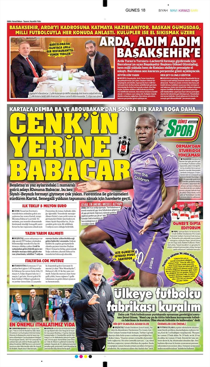 10 Ocak 2018 | Gazetelerin Beşiktaş Manşetleri - Görsel 5