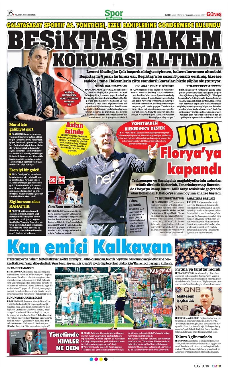 7 Kasım 2016 | Gazetelerin Beşiktaş sayfaları - Görsel 10