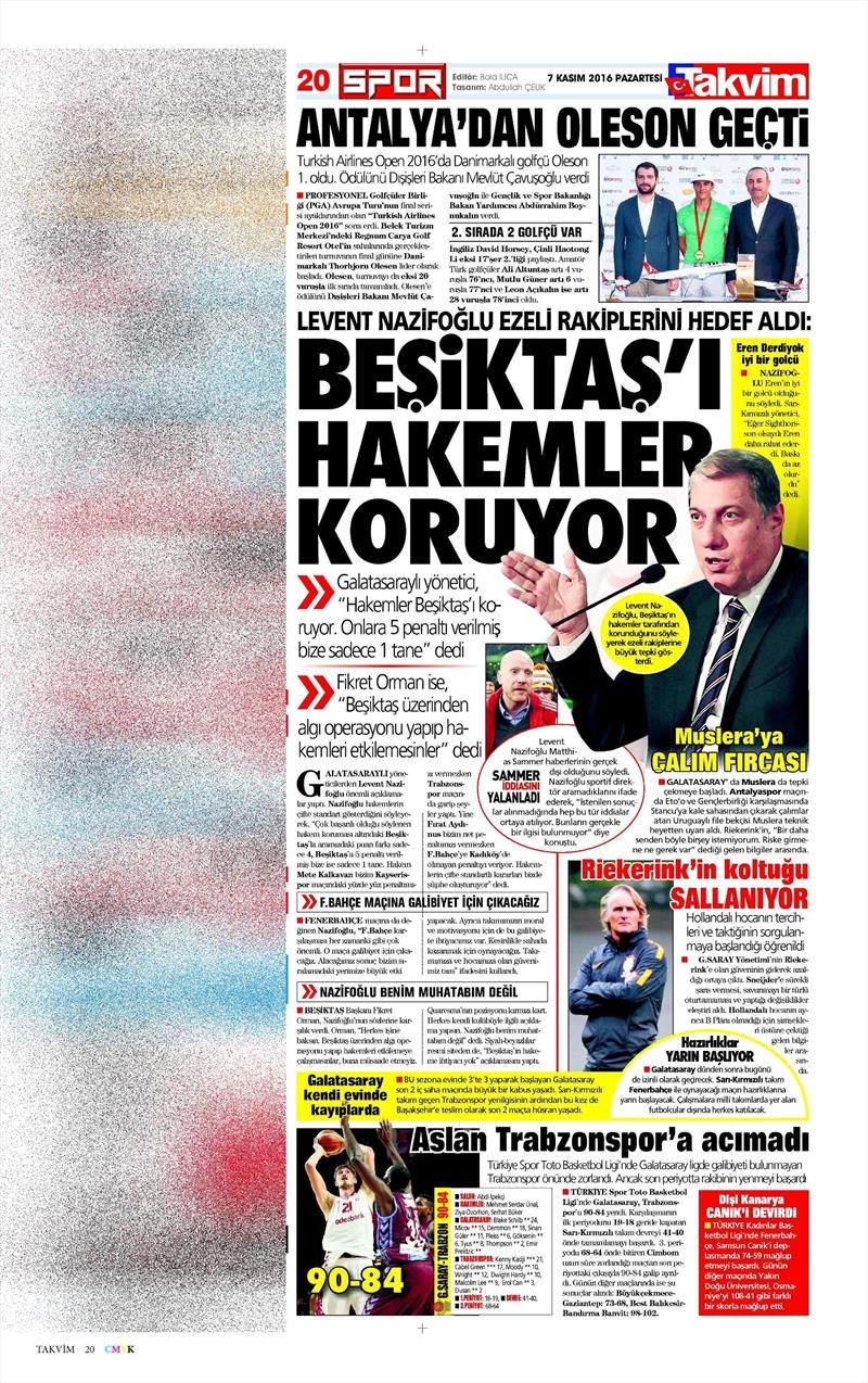 7 Kasım 2016 | Gazetelerin Beşiktaş sayfaları - Görsel 3