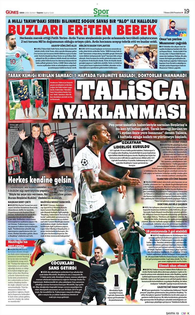7 Kasım 2016 | Gazetelerin Beşiktaş sayfaları - Görsel 9