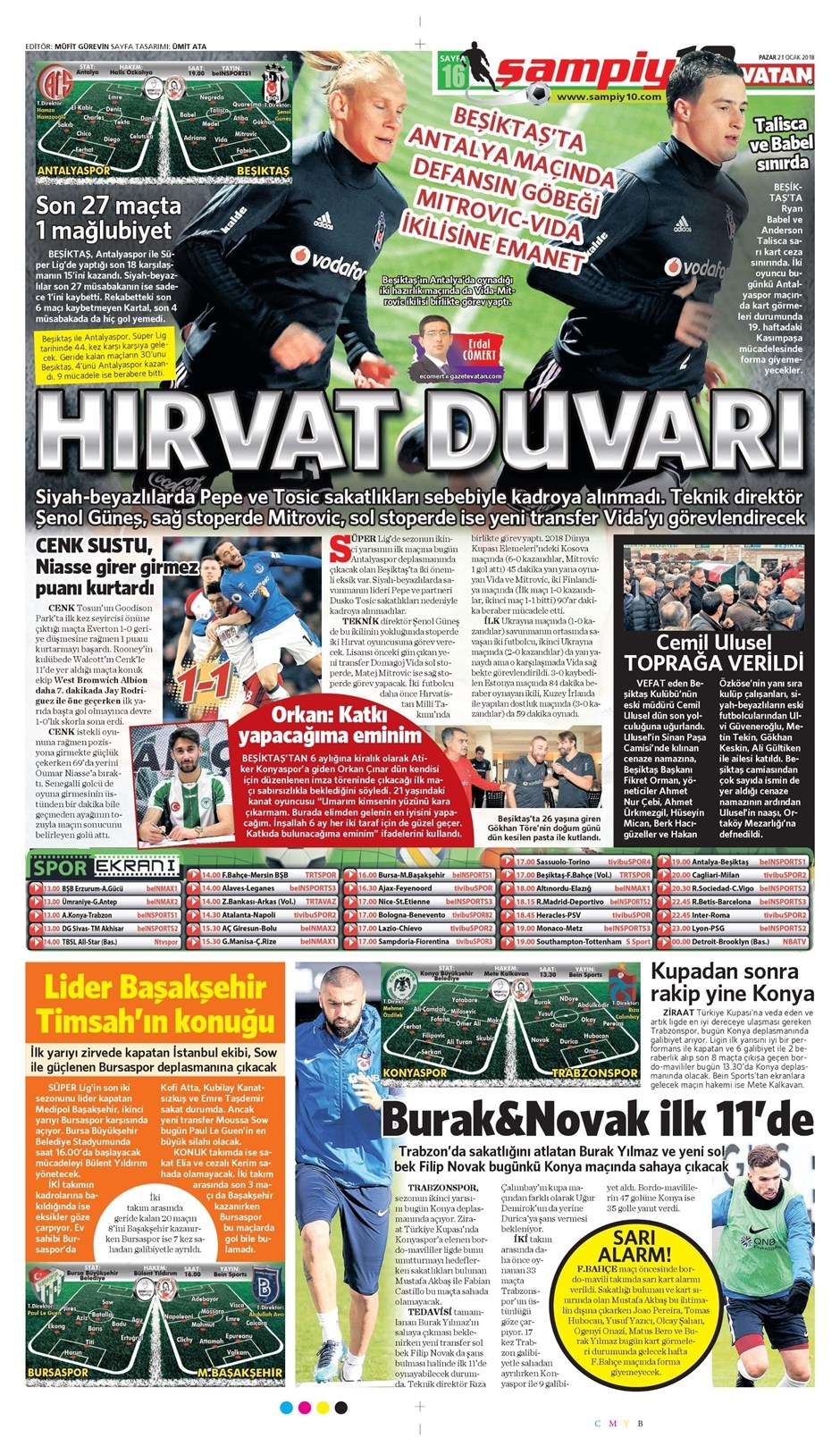 21 Ocak 2018 | Gazetelerin Beşiktaş Manşetleri - Görsel 4