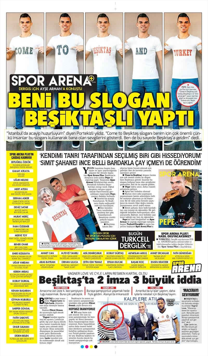 01 Şubat 2018 | Gazetelerin Beşiktaş Manşetleri - Görsel 6